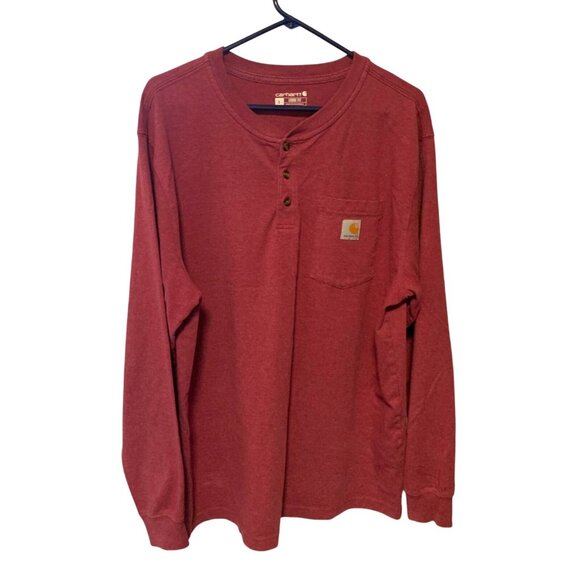 Carhartt Other - Carhartt Mens Size Large Loose Fit Long SLeeve Tshirt tee Shirt Henley Pullover